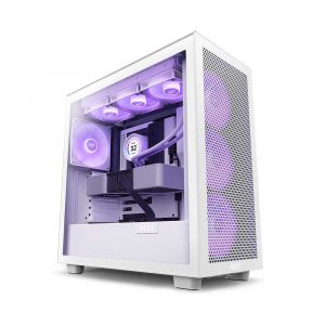 NZXT H7 FLOW RGB ATX MID TOWER CABINET (MATTE WHITE)