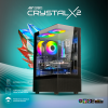 Ant Esports Crystal X2 Argb Mid Tower Atx Cabinet Black - CRYSTAL-X2-ARGB-BLACK