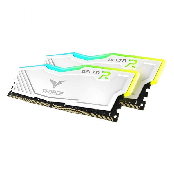 TEAMGROUP T-FORCE DELTA RGB DDR4 32GB(2X16GB) 3200MHZ RAM (WHITE) - TF4D432G3200HC16FDC01