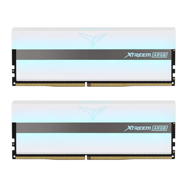 TEAMGROUP T-FORCE XTREEM ARGB 3200MHZ CL14 32GB KIT (2X16GB) DDR4 DRAM DESKTOP GAMING RAM (WHITE) - TF13D432G3200HC14BDC01