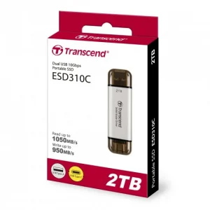 TRANSCEND 2TB ESD310 PORTABLE SSD - TS2TESD310S (SILVER)