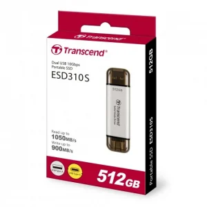 TRANSCEND 512GB ESD310 PORTABLE SSD - TS512GESD310S (SILVER)