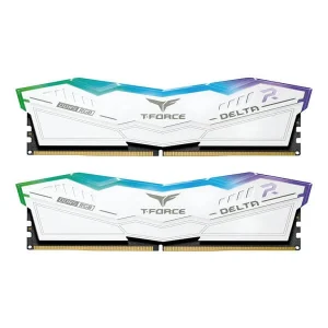 TEAMGROUP T-FORCE DELTA RGB 32GB (16GBX2) DDR5 6000MHZ DESKTOP RAM WHITE - FF4D532G6000HC38ADC01