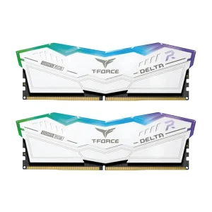 TEAMGROUP T-FORCE DELTA RGB 64GB (32GBX2) DDR5 5200MHZ DESKTOP RAM WHITE - FF4D564G5200HC40CDC01