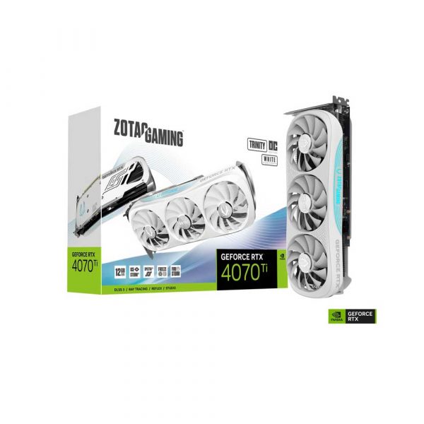 ZOTAC GEFORCE RTX 4070 TI TRINITY OC WHITE EDITION GRAPHICS CARD