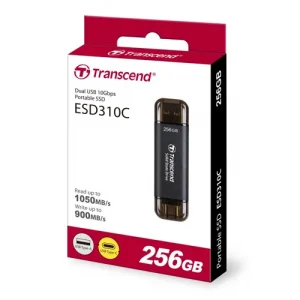 TRANSCEND 256GB ESD310 PORTABLE SSD -TS256GESD310C (BLACK)