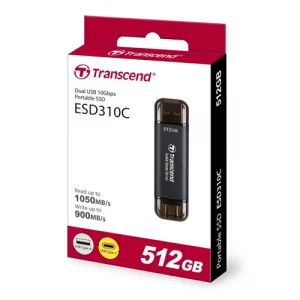 TRANSCEND 512GB ESD310 PORTABLE SSD - TS512GESD310C (BLACK)