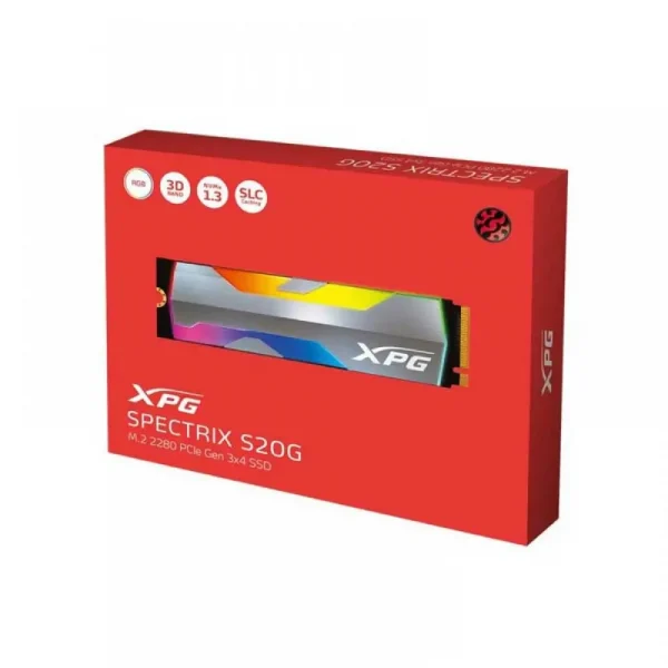 Adata Xpg Spectrix S20g Rgb 500Gb M.2 Internal SSD (ASPECTRIXS20G-500G-C)