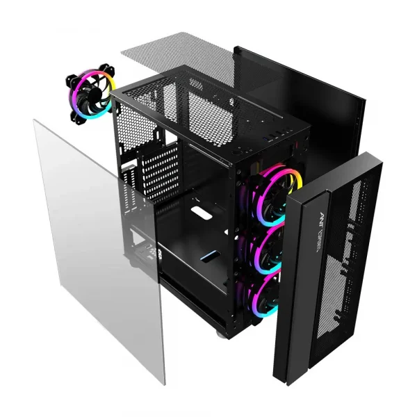 Ant Esports Ice-511Mt Mid Tower Mesh Gaming Cabinet - Image 5