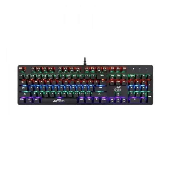 Ant Esports Mk3200 Multicolour Led Backlit Wired Mechanical Gaming Keyboard With Outemu Blue Switches (Black)