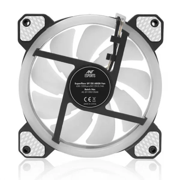 Ant Esports Superflow 120 Auto Rgb V2 1200 Rpm Cabinet Fan - Image 3