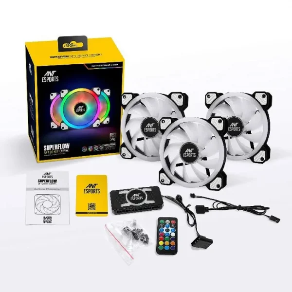 Ant Esports Superflow 120 Kit Argb Cabinet Fan - Image 2