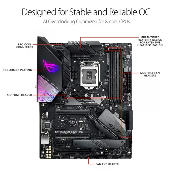 Asus Rog Strix Z390 E Gaming Motherboard - Image 2