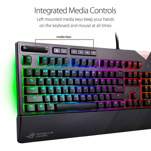 Asus Rog Strix Flare (Cherry Mx Red) Aura Sync Rgb Mechanical Gaming Keyboard - Image 3