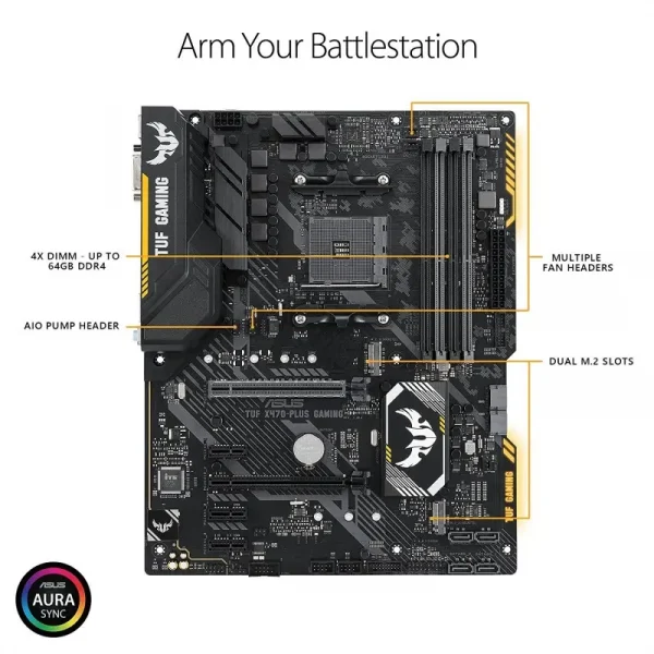 Asus Tuf X470-Plus Gaming Motherboard - Image 5