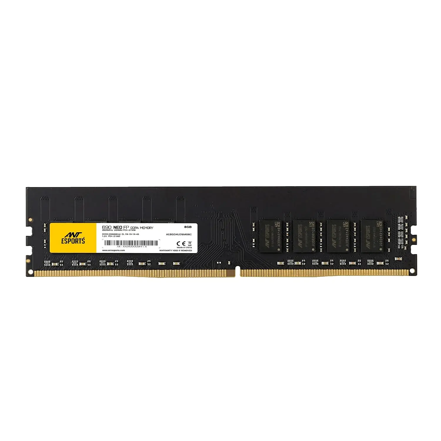 Ant Esports 690 Neo Fp 8Gb (8Gbx1) Ddr4 2666MHz Desktop Ram (AE8GD4U26M08C)
