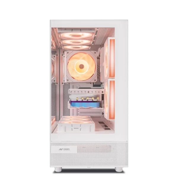 Ant Esports Crystal X6 ATX Mid Tower Cabinet With Type-C White - Image 8