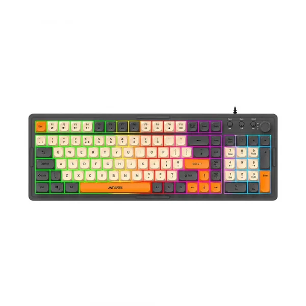 Ant Esports MK800 Pro Gaming Keyboard (Grey, Beige, Orange)