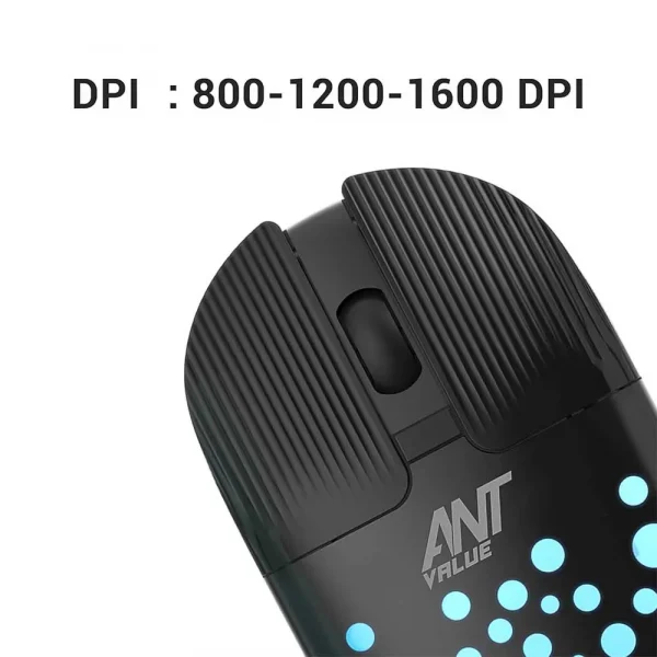 Ant Value FKAPU05 1600 DPI Wireless Mouse Black (AVLP0005) - Image 2