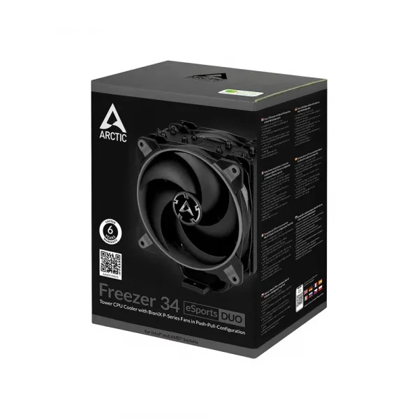 Arctic Freezer 34 eSports Duo 120mm Cpu Air Cooler Grey (ACFRE00075A) - Image 5