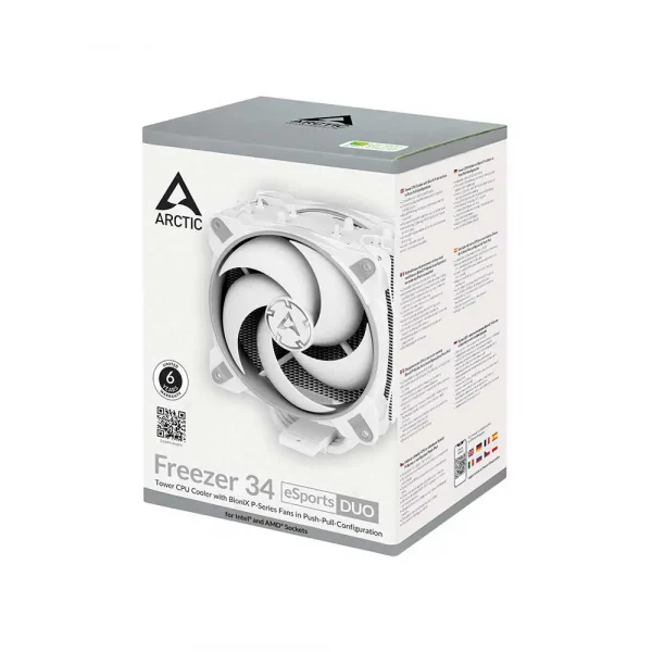 Arctic Freezer 34 eSports Duo 120mm Cpu Air Cooler Grey/White (ACFRE00074A) - Image 8