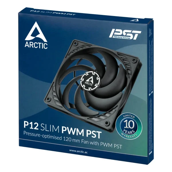 Arctic P12 Slim Pwm Pst 120Mm Pwm Cabinet Fan With Integrated Y-Cable (Acfan00187A) - Image 4