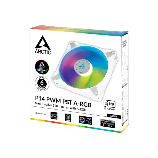 Arctic P14 Pwm Pst Argb Cabinet Fan Single Pack White (ACFAN00276A) - Image 4