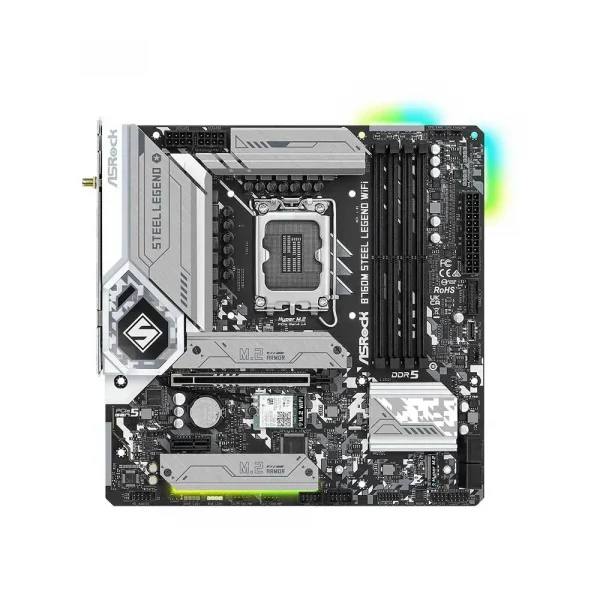 AsRock B760M Steel Legend Wifi Lga1700 Micro Atx Motherboard (B760M-Steel-Legend-WiFi) - Image 2