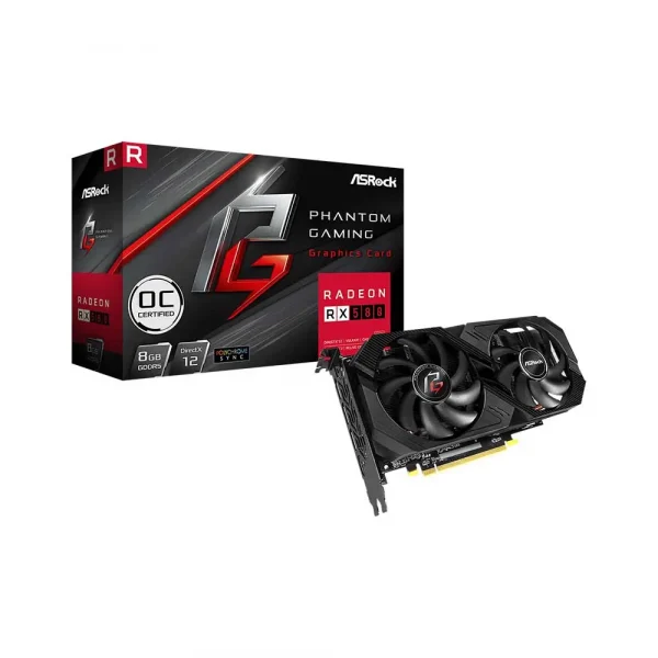 AsRock Rx 580 Phantom Gaming U Oc 8Gb Graphics Card