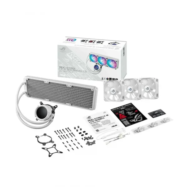 Asus Rog Strix LC III 360 ARGB LCD CPU Liquid Cooler White - Image 4