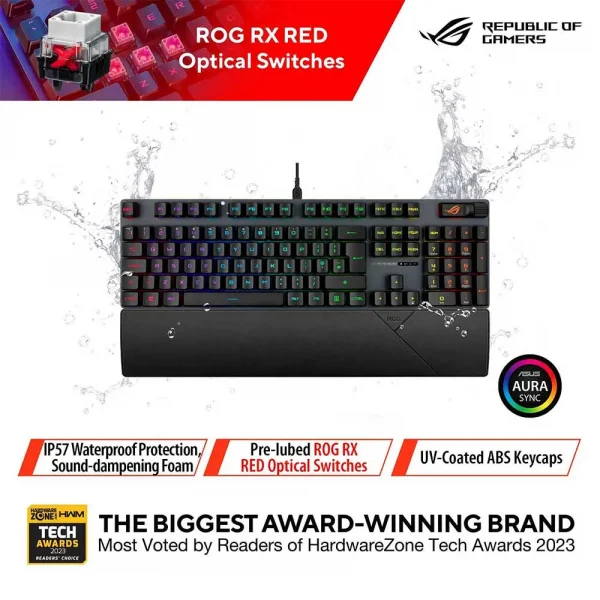 Asus Rog Strix Scope II Rx Gaming Keyboard (XA12-ROG-STRIX-SCOPE-II-RX/RD) - Image 3