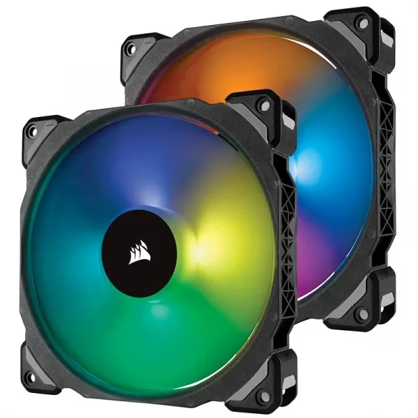 Corsair Ml140 Pro Rgb Led 140Mm Pwm Premium Magnetic Levitation Cabinet Fan (Twin Fan Pack With Lighting Node Pro) (CO-9050078-WW)