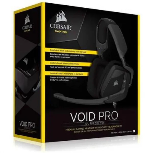 Corsair Void Pro Surround Premium Gaming Headset With Dolby® Headphone 7.1 Carbon (Ap) Headset - Image 5