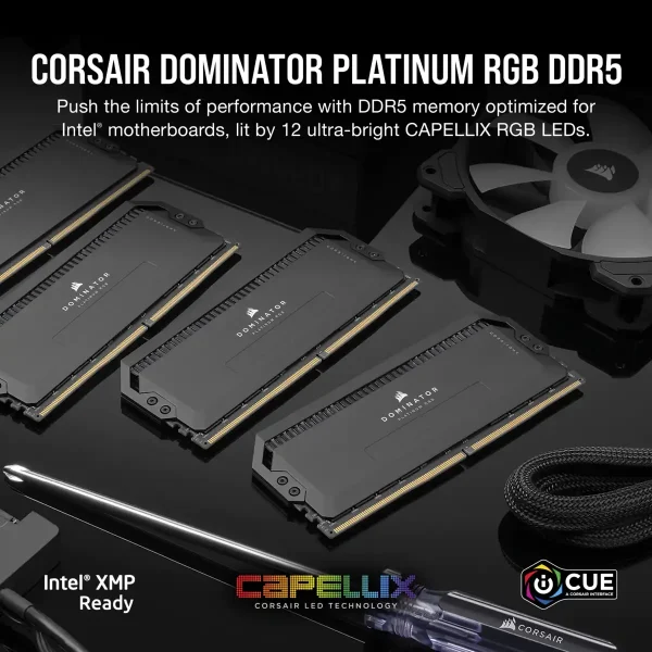 Corsair Dominator Platinum 32Gb(2x16Gb) Ddr5 Rgb Dram 7200Mhz CL34 Desktop Ram (CMT32GX5M2X7200C34) - Image 3