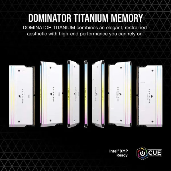 Corsair Dominator Titanium Rgb 64Gb (2x32Gb) Ddr5 Dram 6600Mhz CL32 Desktop Ram White (CMP64GX5M2X6600C32W) - Image 3