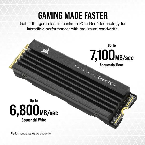 Corsair Mp600 Pro Lpx 1Tb Pcie Gen4 Nvme M.2 Internal Ssd (CSSD-F1000GBMP600PLP) - Image 2