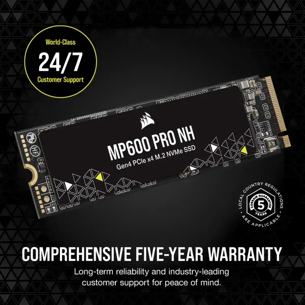 Corsair Mp600 Pro Nh 8Tb Pcie Gen4 Nvme M.2 Internal Ssd (CSSD-F8000GBMP600PNH) - Image 5