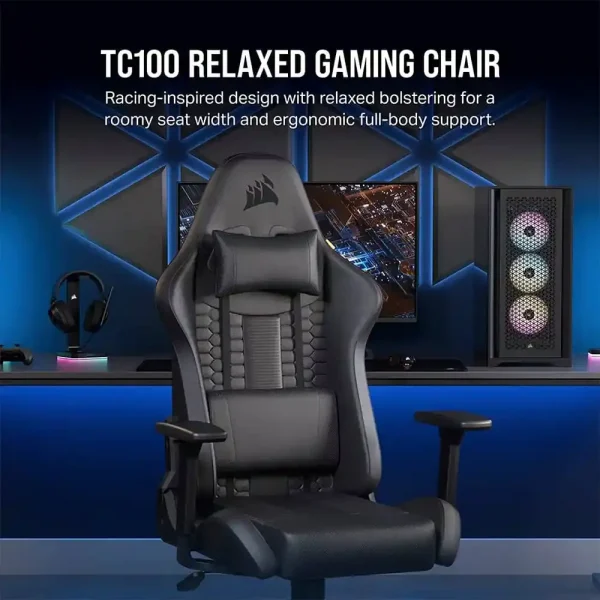 Corsair TC100 Relaxed Gaming Chair (Leatherette) (CF-9010050-WW) - Image 3