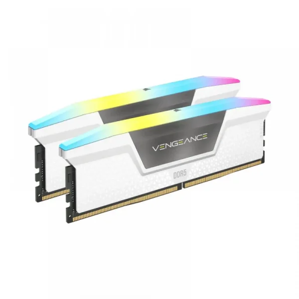 Corsair Vengeance 32Gb (16GbX2) Ddr5 Dram 6000Mhz C40 Desktop Ram (White) (CMH32GX5M2B6000C40W)