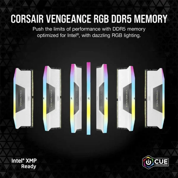 Corsair Vengeance Rgb 32Gb (16Gbx2) Ddr5 Dram 6000Mhz C36 Desktop Ram (White) (CMH32GX5M2D6000C36W) - Image 4