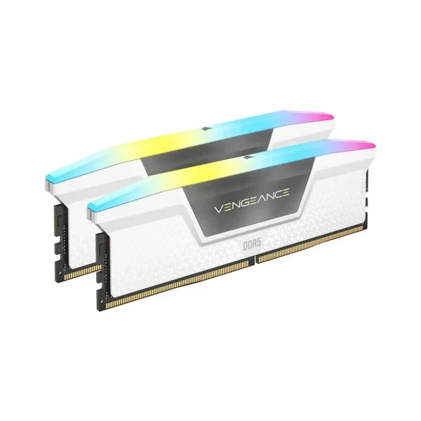 Corsair Vengeance Rgb 64Gb (32Gbx2) Ddr5 6000Mhz Cl30 Desktop Ram White (CMH64GX5M2B6000C30W)