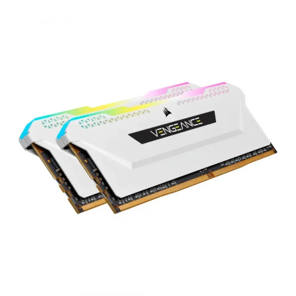 Corsair Vengeance Rgb Pro Sl 32Gb (16GbX2) Ddr4 Dram 3200Mhz C16 Desktop Ram White (CMH32GX4M2E3200C16W)