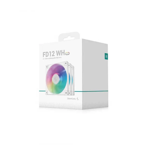 Deepcool FD12 ARGB WH 120mm 3 In 1 Cabinet Fan White (R-FD12-WHAPN3-G) - Image 3