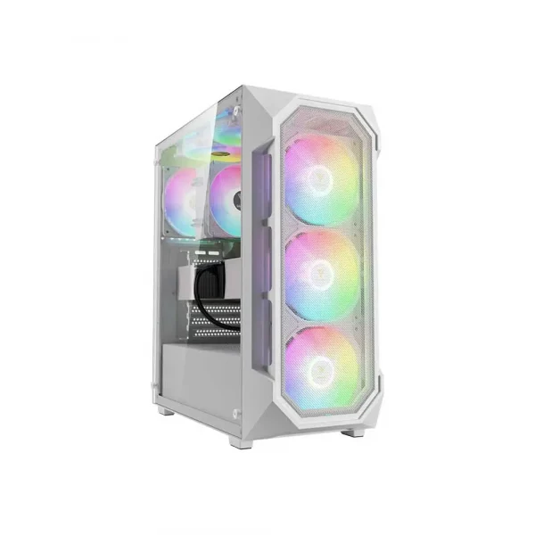 Gamdias Aura Gc1 Elite Wh Mesh Rgb Atx Mid Tower Cabinet White