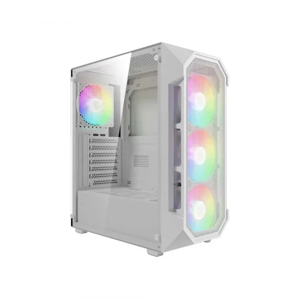 Gamdias Aura Gc1 Elite Wh Mesh Rgb Atx Mid Tower Cabinet White - Image 3