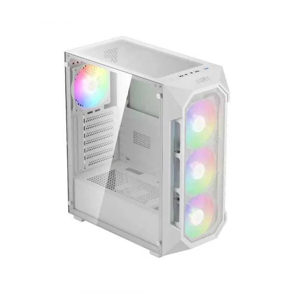 Gamdias Aura Gc1 Elite Wh Mesh Rgb Atx Mid Tower Cabinet White - Image 7