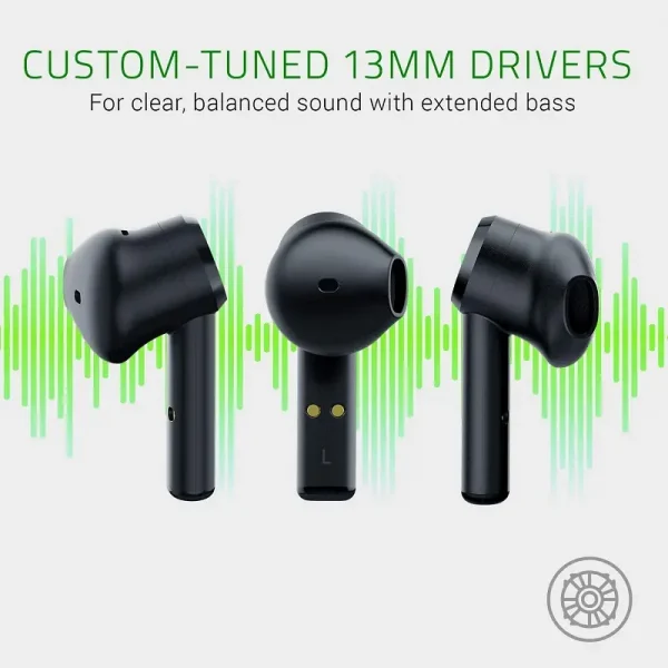 Razer Gaming Wireless Earbuds Hammerhead True Wireless (Black) - Image 4