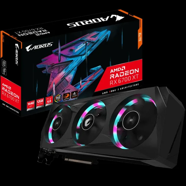 Gigabyte Aorus Radeon Rx 6700 Xt Elite 12G Graphics Card (Gv-R67Xtaorus E-12Gd)