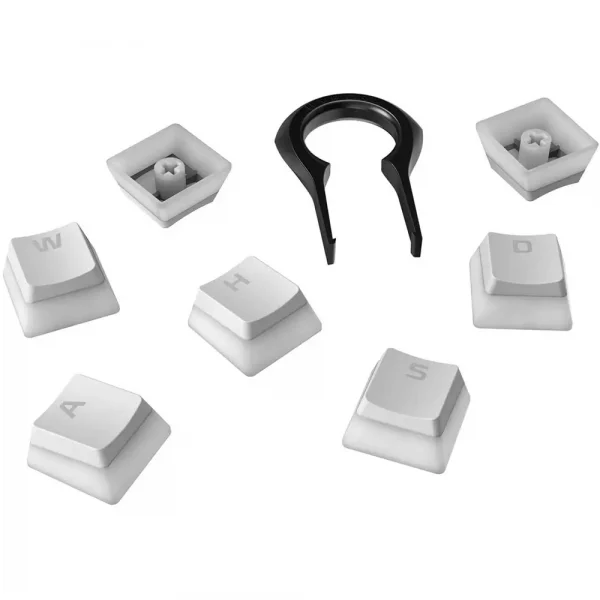 Hyperx Pudding Keycaps - Double Shot Pbt Keycap Set With Translucent Layer For Mechanical Keyboards English (Us) Layout – White - Image 4