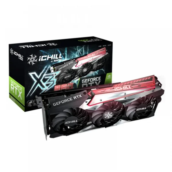 Inno3D Geforce Rtx 3060 Ichill X3 Red 12Gb Gddr6 Graphics Card (C30603-12D6X-1671Va39A)